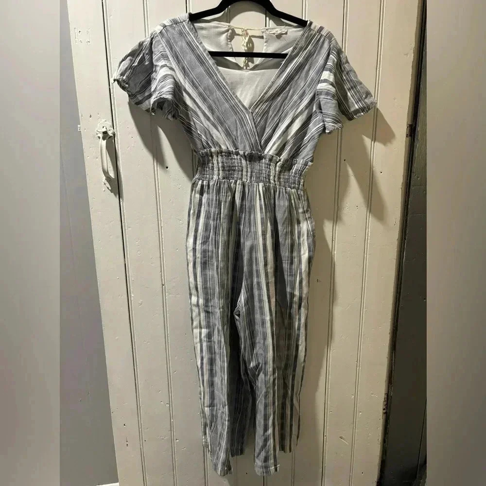 Striped Gray Jumpsuit